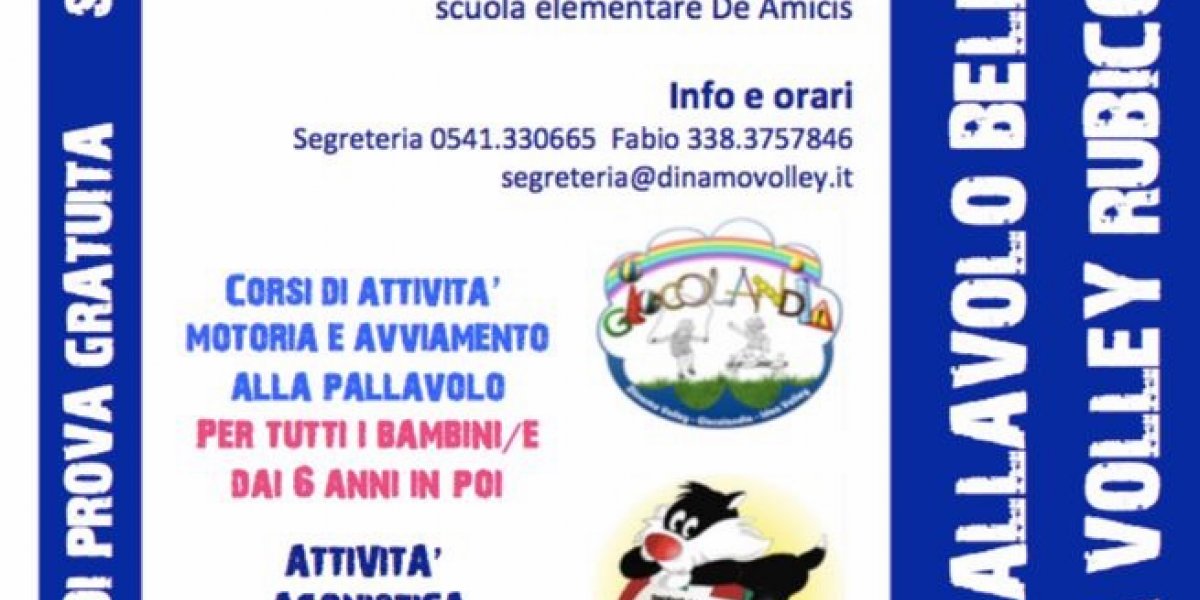 Iniziati i corsi e le attività pallavolistiche Dinamo Bellaria e Idea Volley Iniziati i corsi e le attività pallavolistiche Dinamo Bellaria e Idea Volley