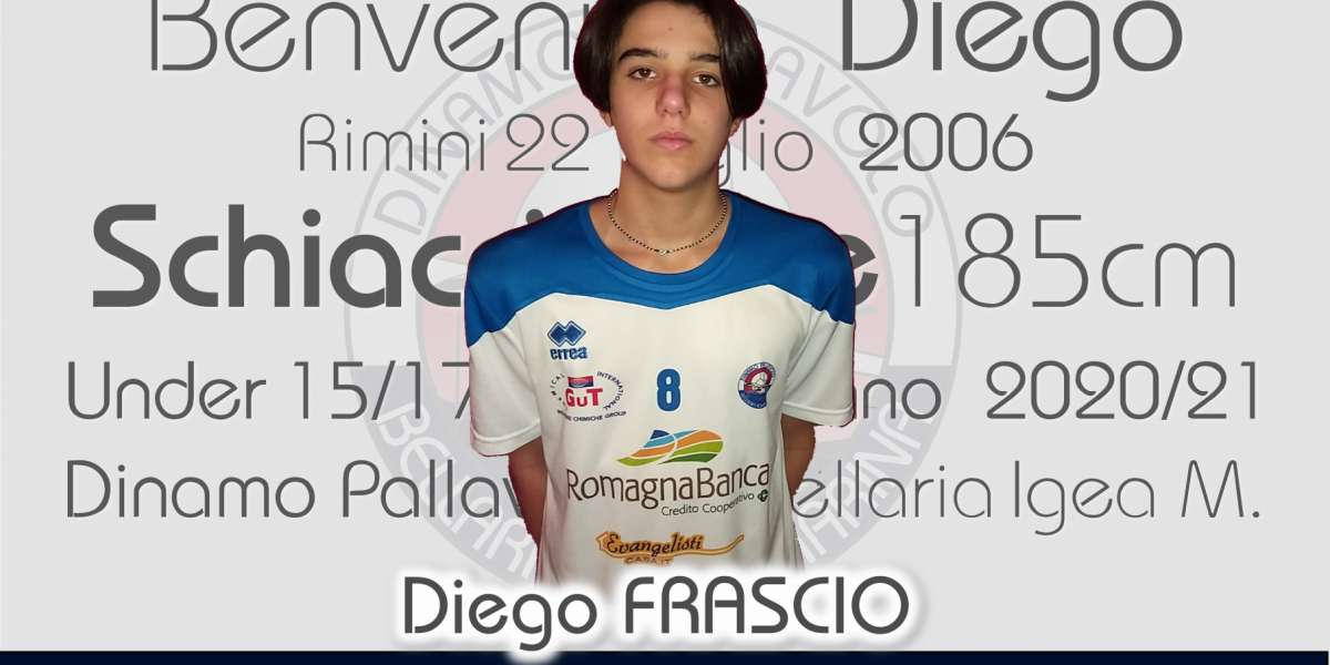 Nuovo arrivo nel settore giovanile, è Diego Frascio schiacciatore del 2006 Nuovo arrivo nel settore giovanile, è Diego Frascio schiacciatore del 2006